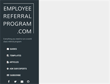 Tablet Screenshot of employeereferralprogram.com